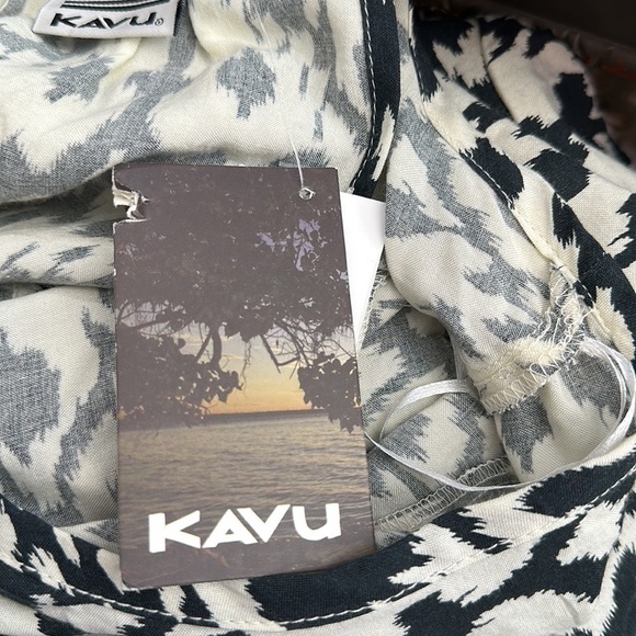 Kavu Bernice top black and cream size large NWT - Picture 7 of 9